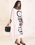 Muslim White resort Beach Wear Farasha Style Kaftan