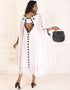 Muslim White resort Beach Wear Farasha Style Kaftan