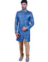 Electric Blue Indo western Zari Brocade Chudidaar