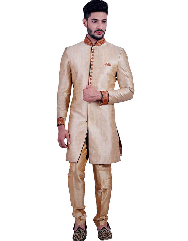 Daffodil Gold Indo western Art Silk Chudidaar