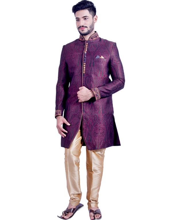 Multicolor Indo western Zari Tanchoi Chudidaar