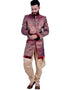 Marron With Gold Indo western Zari Brocade Chudidaar