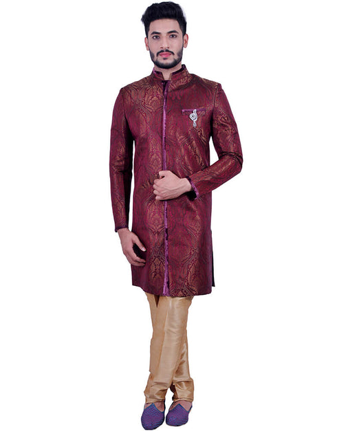 Multicolor Indo western Zari Brocade Chudidaar