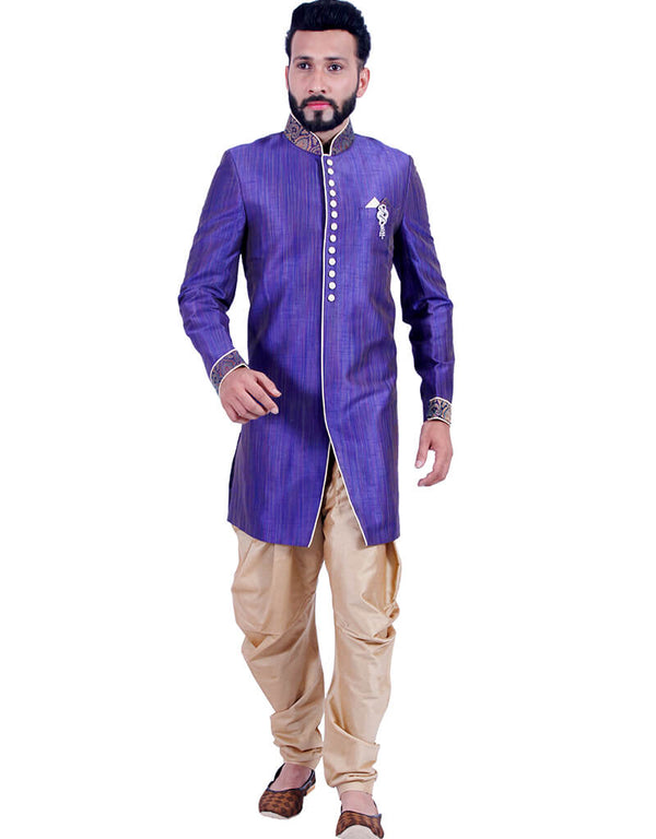 Indigo Indo western Art Silk Chudidaar
