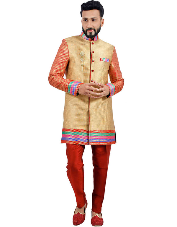 Multicolor Indo western Zari Brocade Pant