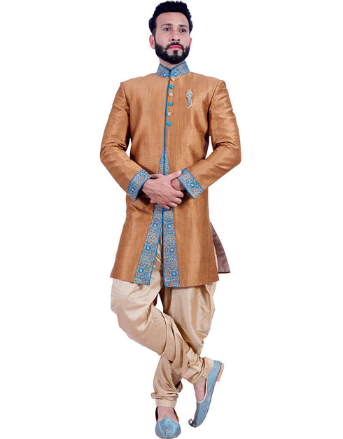 Sienna Brown Indo western Art Silk Dhoti