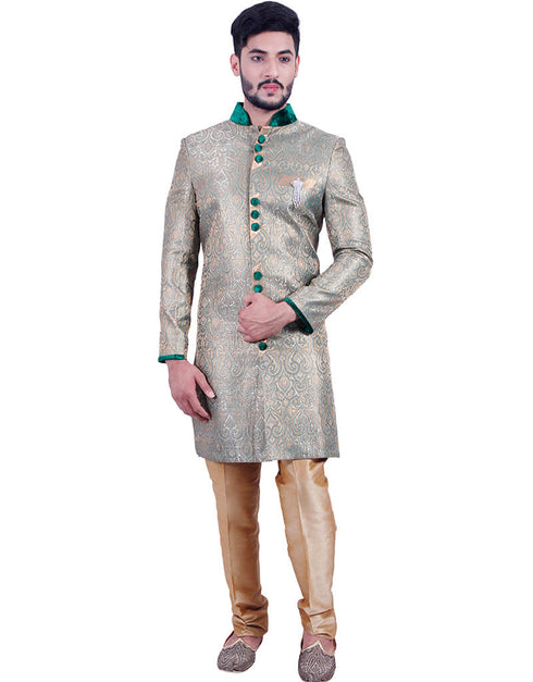 Multicolor Indo western Zari Tanchoi Chudidaar