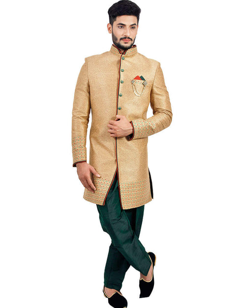 Natural Jute Indo western Juit Silk Pant Closure View