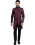 Marron With Black Indo western Kela Brocade Pant