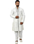 White Indo western Art Silk Chudidaar