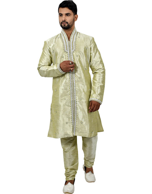 Pista Indo western Art Silk Chudidaar