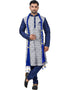Blue Indo western Cottan Brocade Silk Chudidaar
