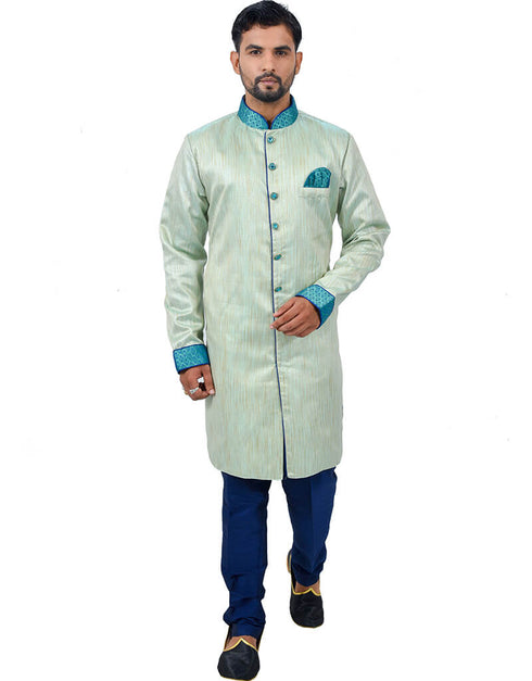 Pista Indo western Art Silk Chudidaar