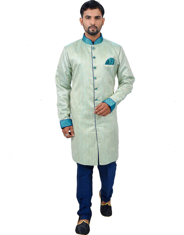 Pista Indo western Art Silk Chudidaar