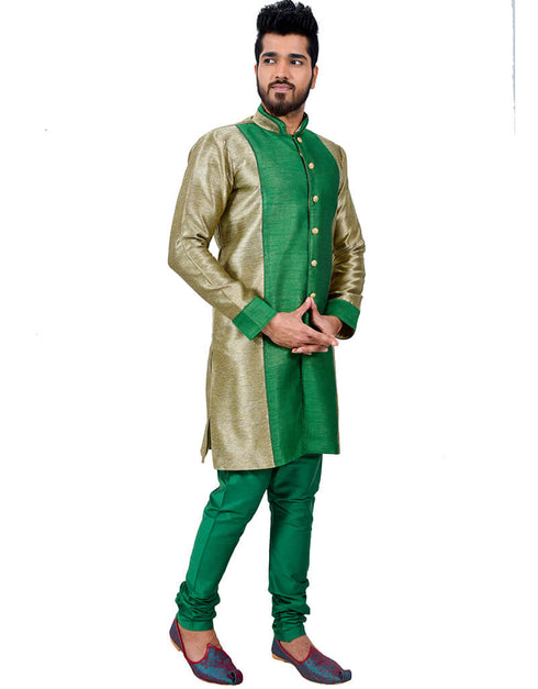 Khahki Indo western Art Silk Chudidaar