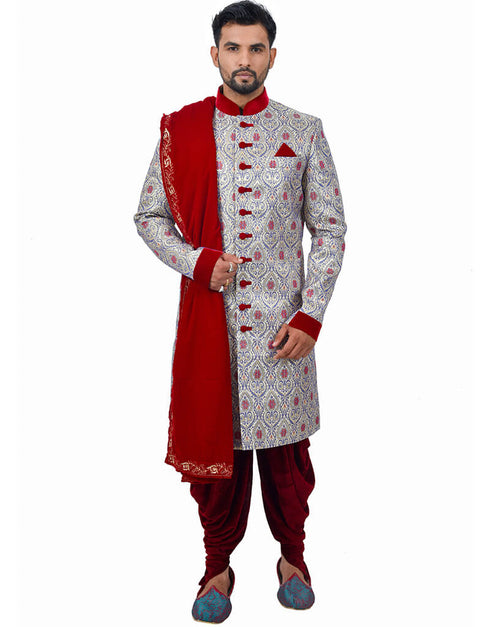 Multi Indo western Zari Brocade Silk Dhoti