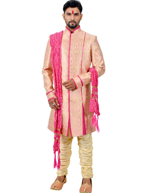 Multi Indo western Fancy Tehra Brocade Silk Chudidaar