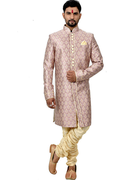 Multi Indo western Dupion Dohra Brocade Silk Chudidaar