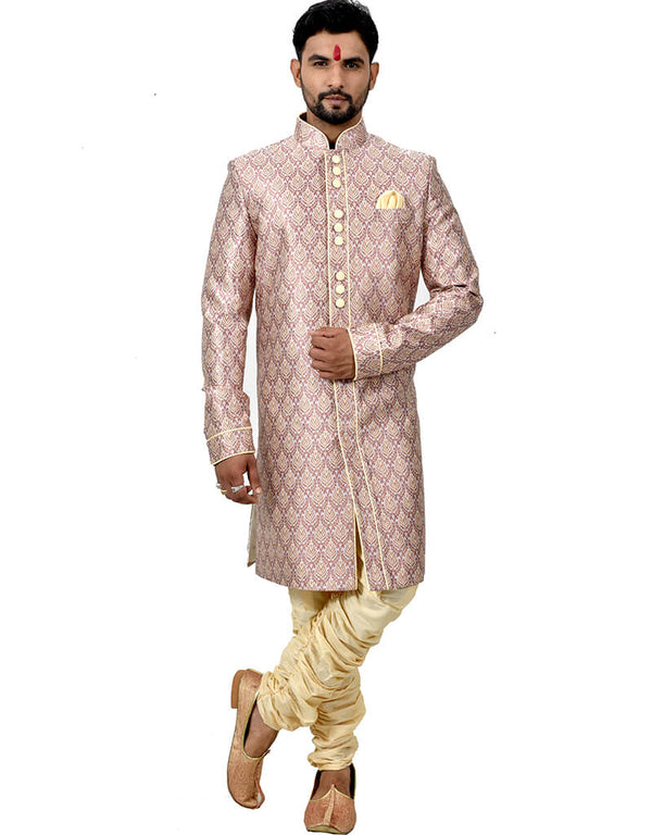 Multi Indo western Dupion Dohra Brocade Silk Chudidaar