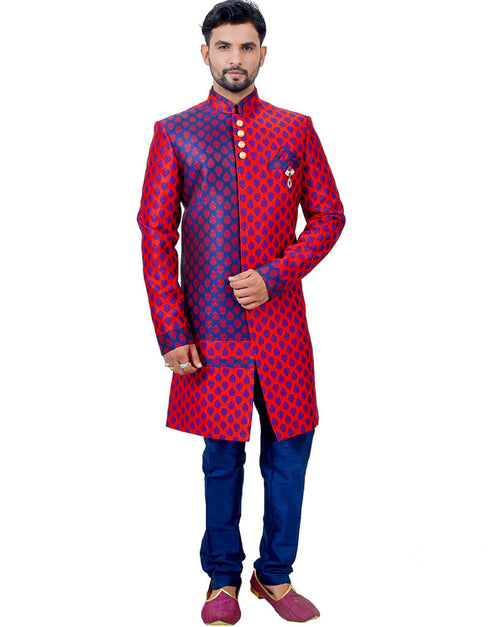 Multi Indo western Brocade Silk Chudidaar