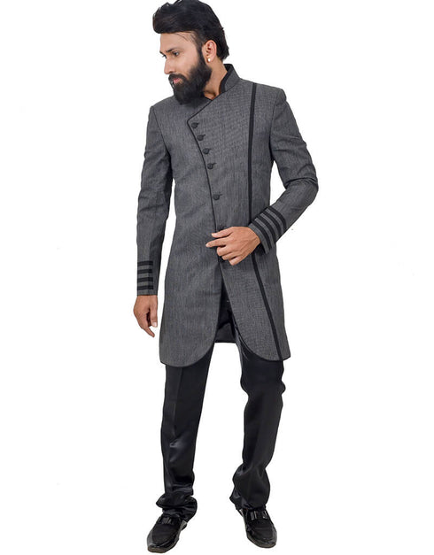 Gray Asparagus Indo western Italian Febric Pant