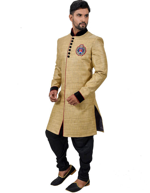 Lion Indo western Fancy Katan Silk Dhoti Closure View