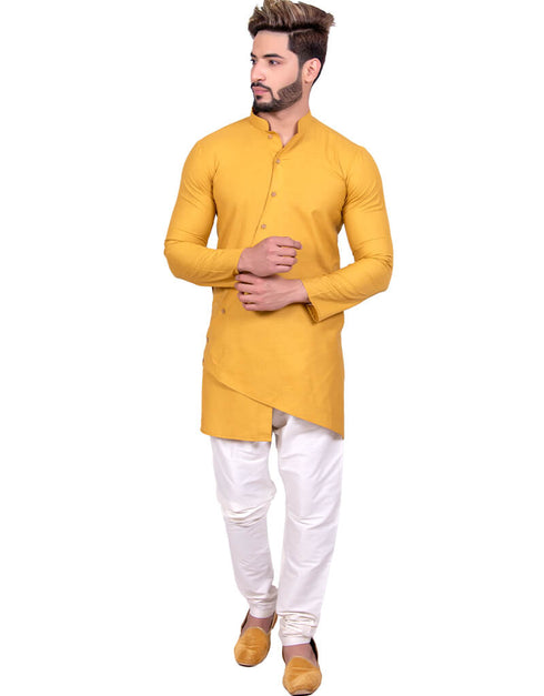Mustard Indo western Cool Cotton Chudidaar