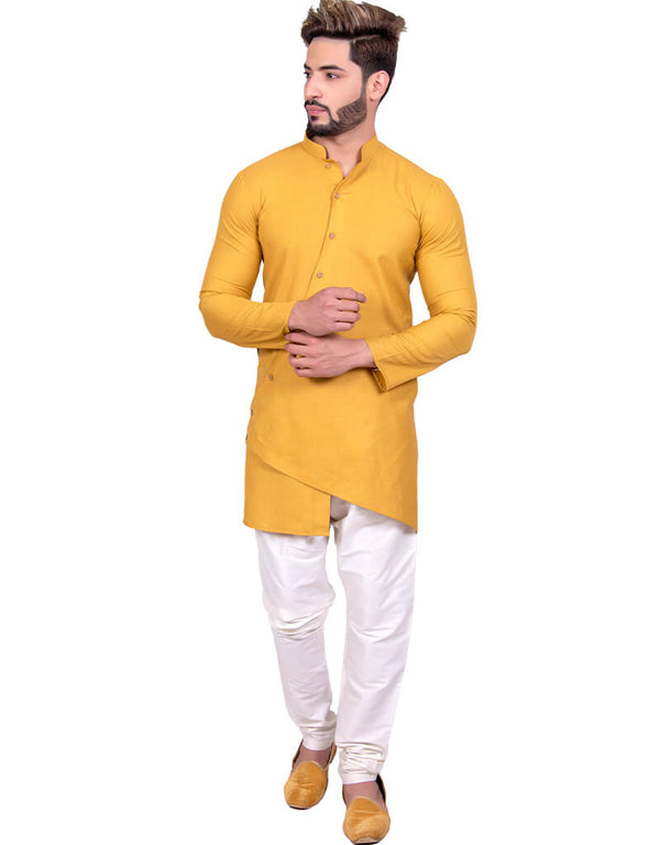 Mustard Indo western Cool Cotton Chudidaar