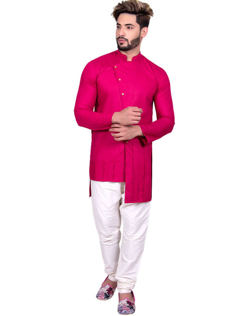 Magenta Indo western Cool Cotton Chudidaar