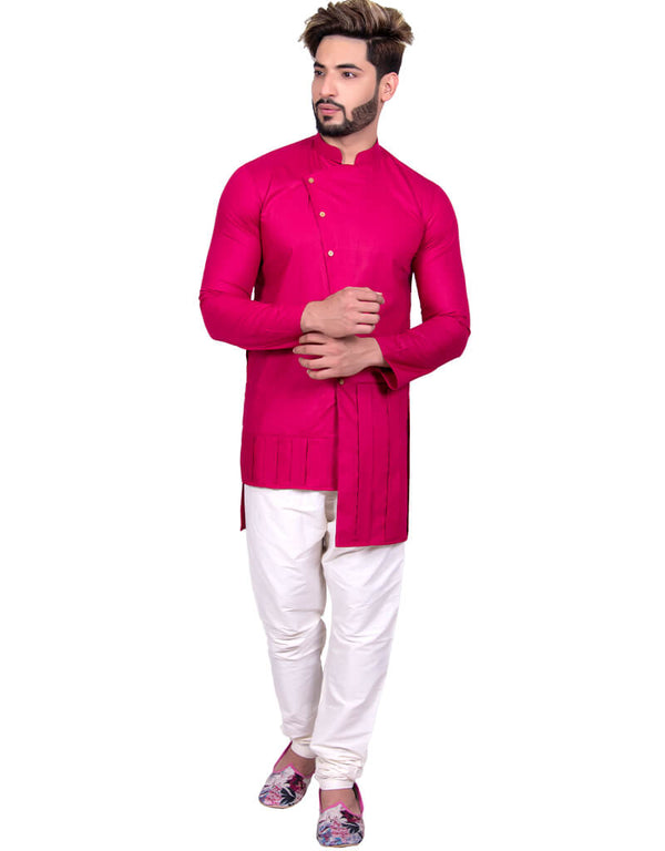 Magenta Indo western Cool Cotton Chudidaar