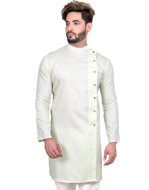 Mint Indo western Cool Cotton Chudidaar Closure View