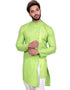Spring Green Indo western Cool Cotton Chudidaar Closure View