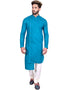 Tuquoise Blue Indo western Cool Cotton Chudidaar