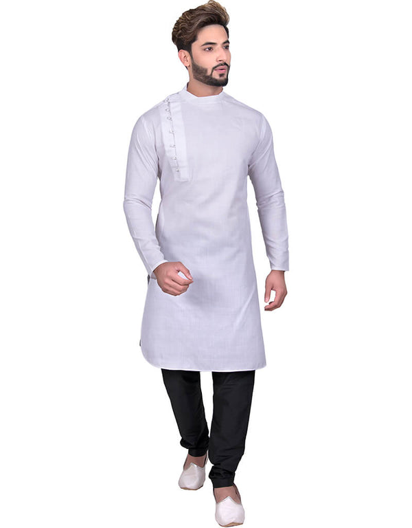White Indo western Cool Cotton Chudidaar