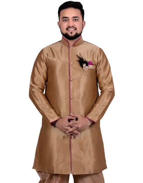 Golden Indo western Art Silk Dhoti Closure View