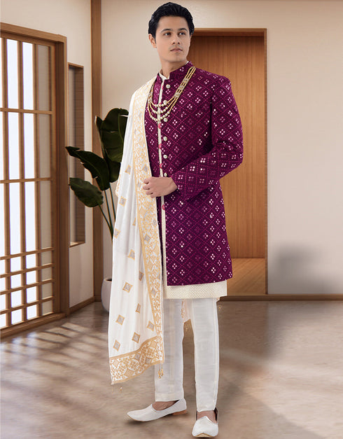 grape Kurta silk Jacket