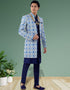 blue Kurta silk Jacket