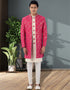 raspberry Kurta silk Jacket