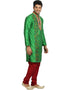 Green Kurta Art Silk Chudidaar Closure View