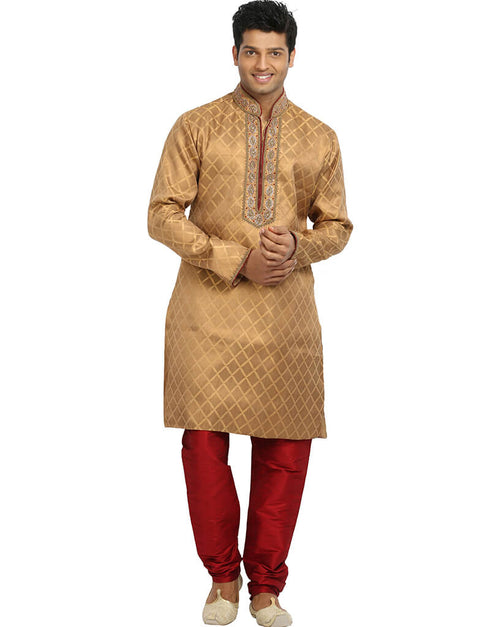 Goldenrod Kurta Zari Brocade Chudidaar