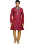 Crimson Kurta Kela Brocade Chudidaar
