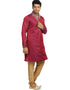 Crimson Kurta Kela Brocade Chudidaar Closure View