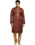 Rust Kurta Zari Brocade Chudidaar