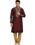 Maroon Kurta Kela Brocade Chudidaar