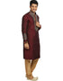 Maroon Kurta Kela Brocade Chudidaar Closure View