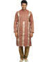 Salmon Kurta Kela Brocade Chudidaar