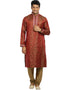 Tomato Kurta Zari Brocade Chudidaar