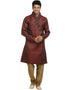 Firebrick Kurta Zari Brocade Chudidaar