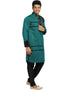Green Kurta Kela Brocade Chudidaar Closure View
