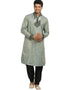Silver Grey Kurta Kela Brocade Chudidaar
